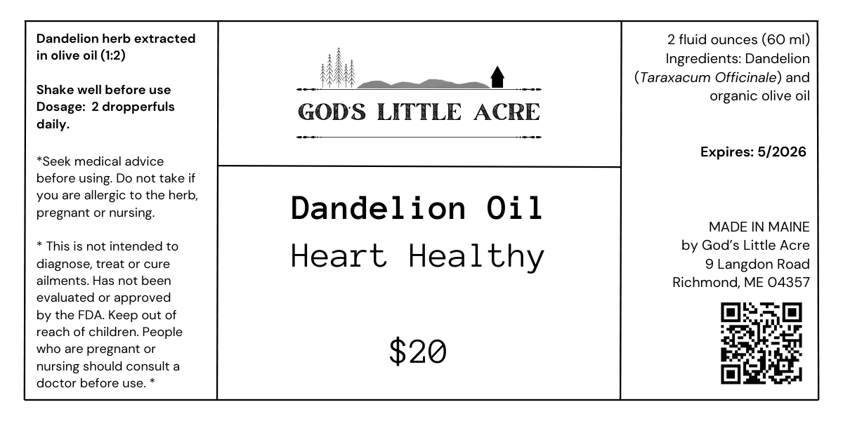 Dandelion Oil - Heart Healthy
