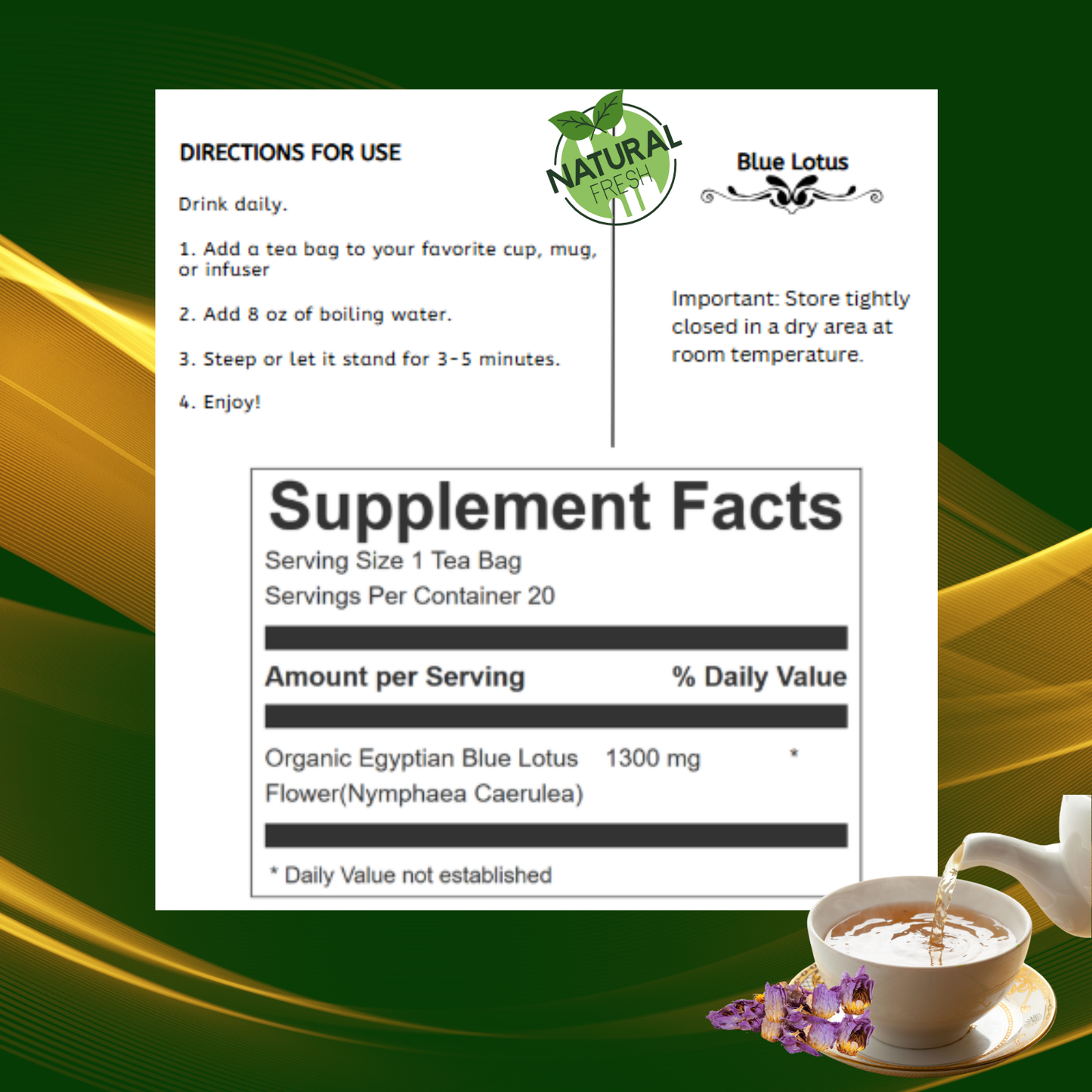 Succus - Blue Lotus Tea - Floral, Calming & Naturally Refreshing