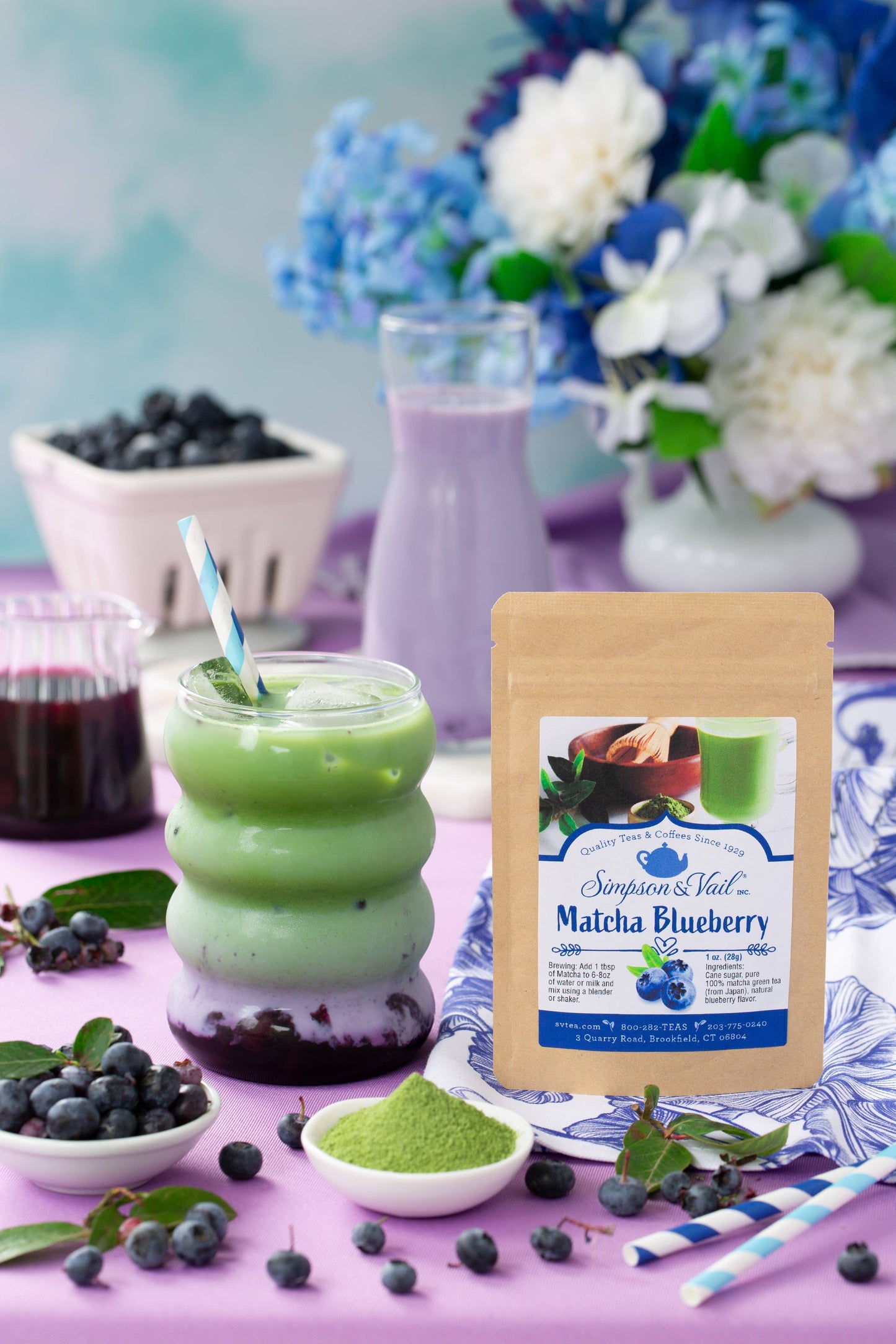 Simpson & Vail - Matcha Powdered Green Tea - Blueberry