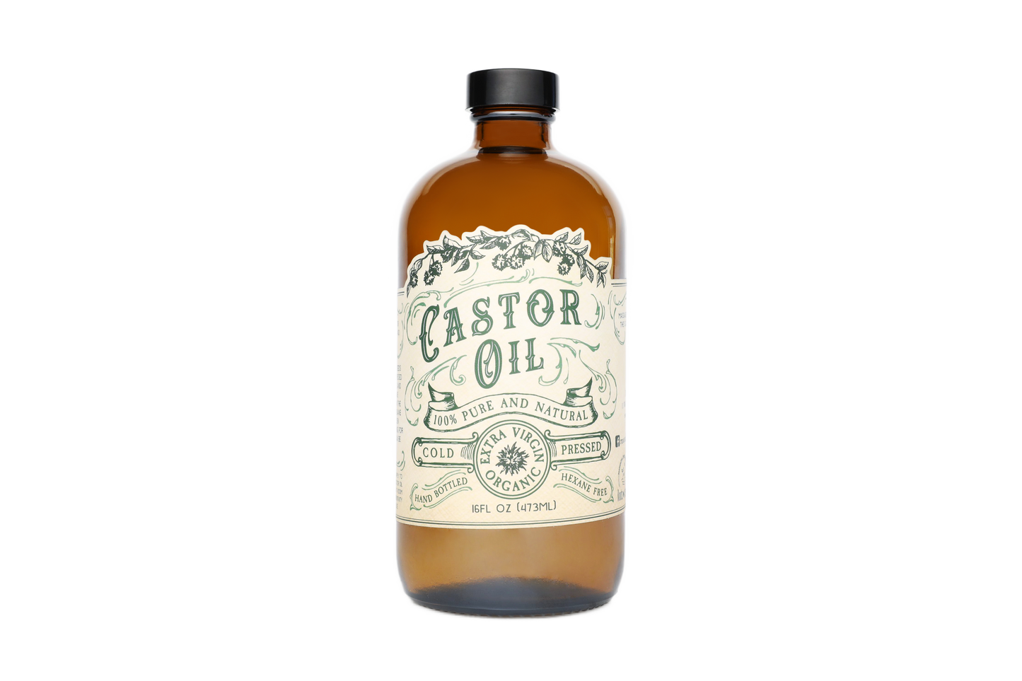 Roots And Leaves - Organic Cold Pressed Castor Oil Hexane Free USA bottled