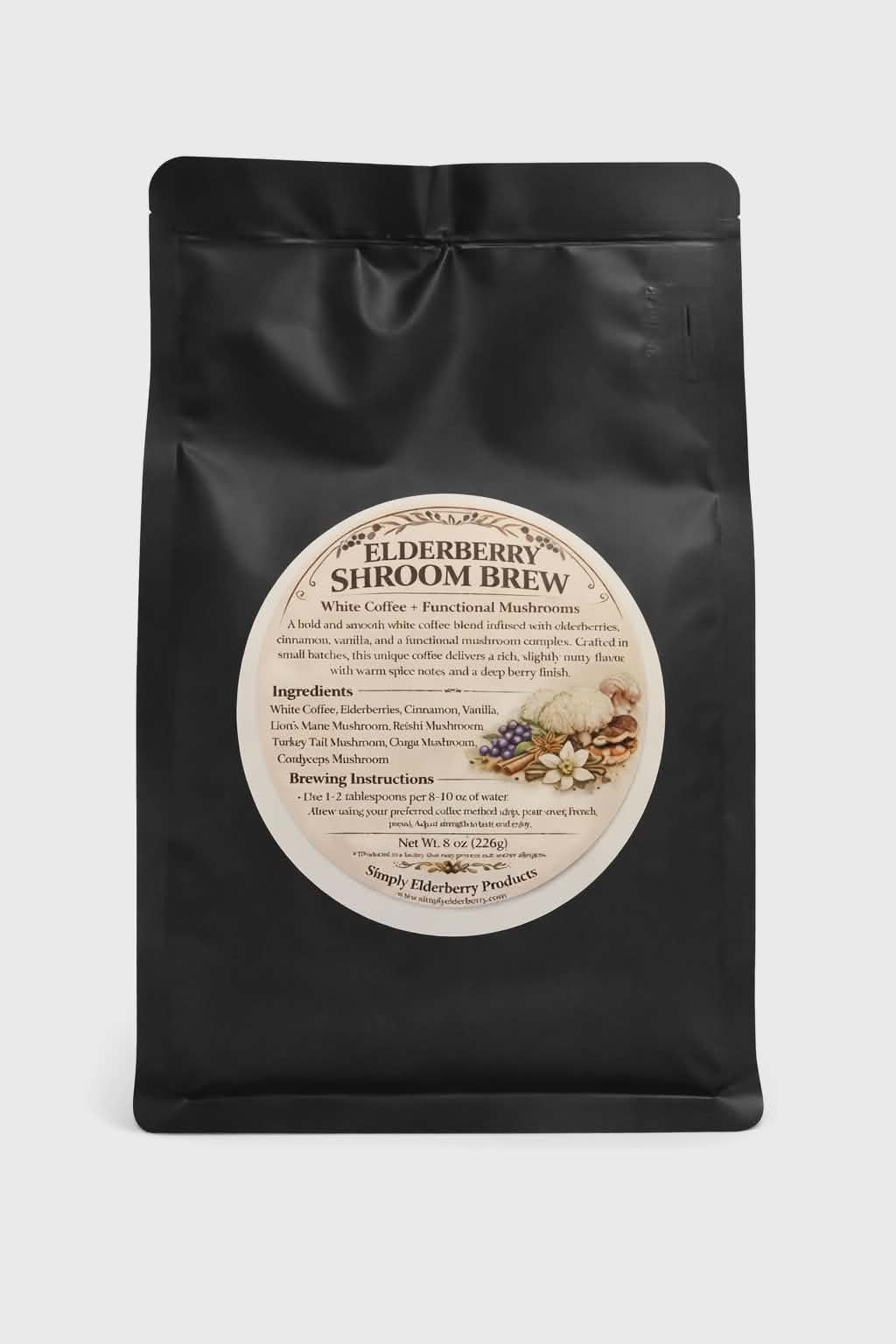 White Elderberry Coffee - (Shroom Brew) 8oz