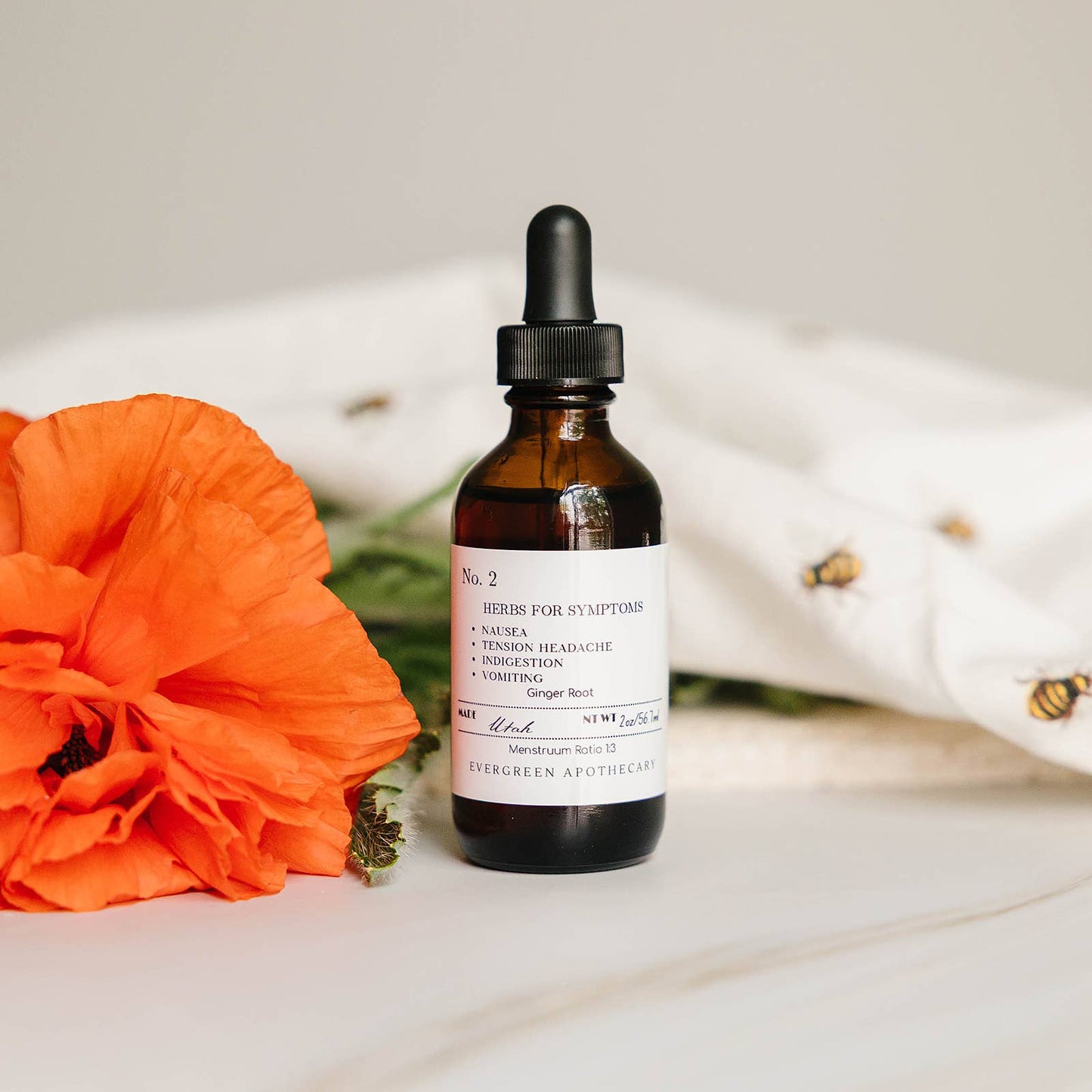 Evergreen Apothecary - Nausea Tincture, Herbs for Symptoms No.2