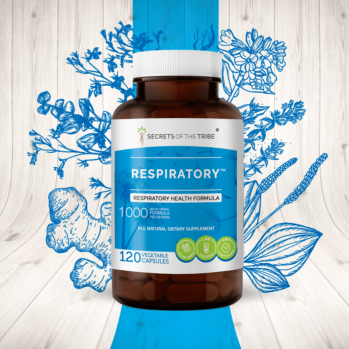 Secrets Of The Tribe - Respiratory Capsules. Respiratory Health Formula