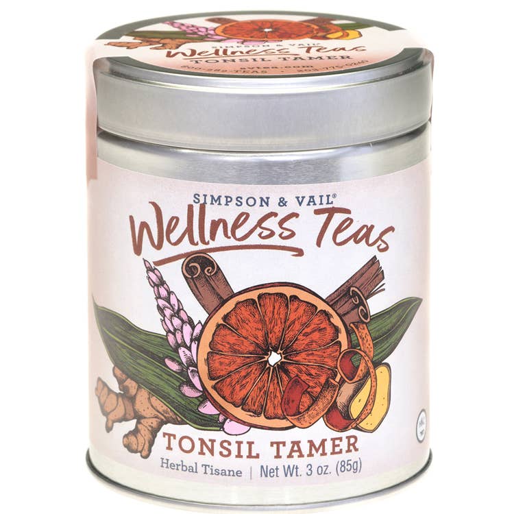 Simpson & Vail - Tonsil Tamer Herbal Wellness Tea - 3 Ounce Tin