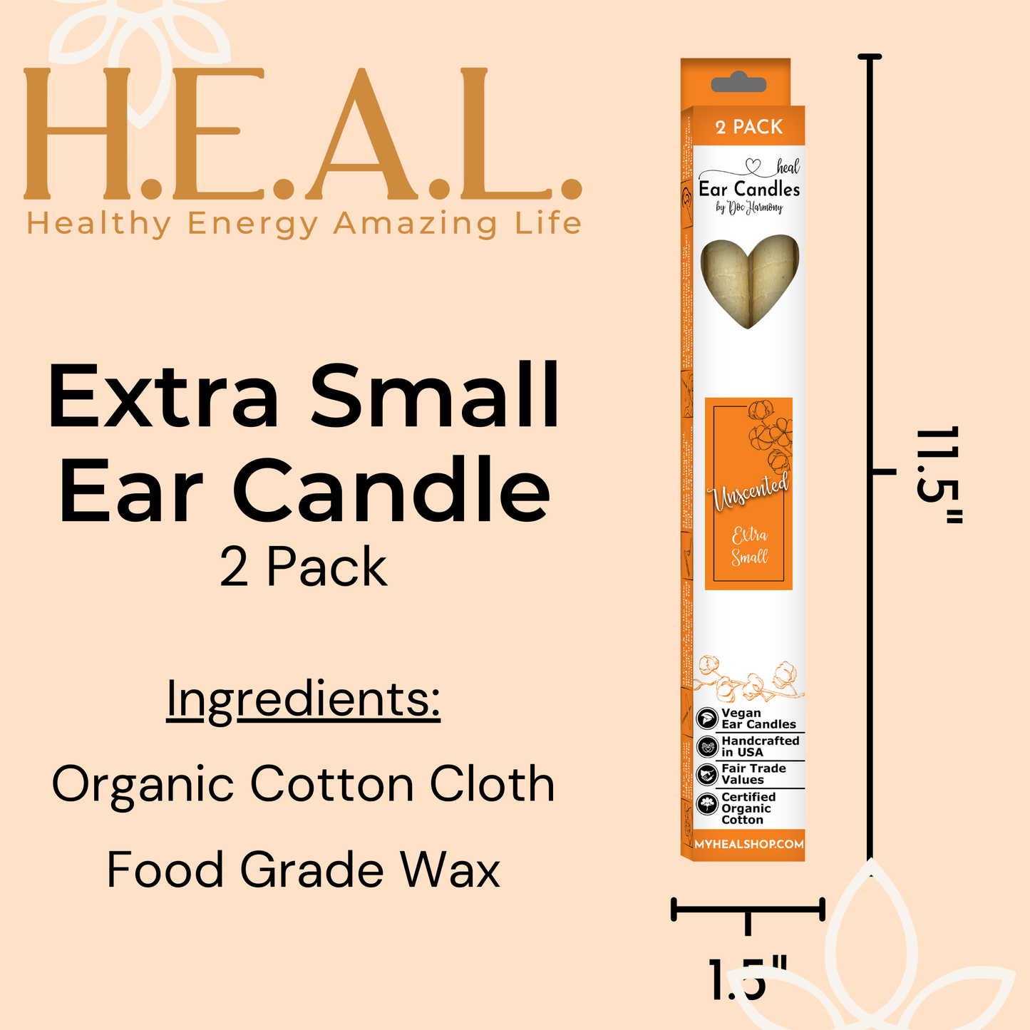 Extra Small Ear Candles by Doc Harmony