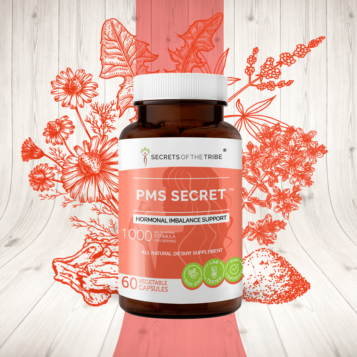 Secrets Of The Tribe - PMS Secret Capsules. Hormonal Imbalance Support