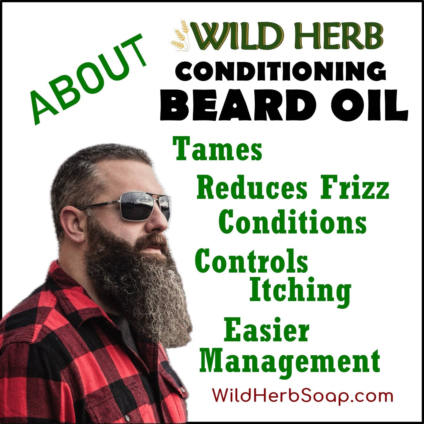 Wild Herb Soap Co - Conditioning Beard Oil for Men |Pure Natural High Grade Oils