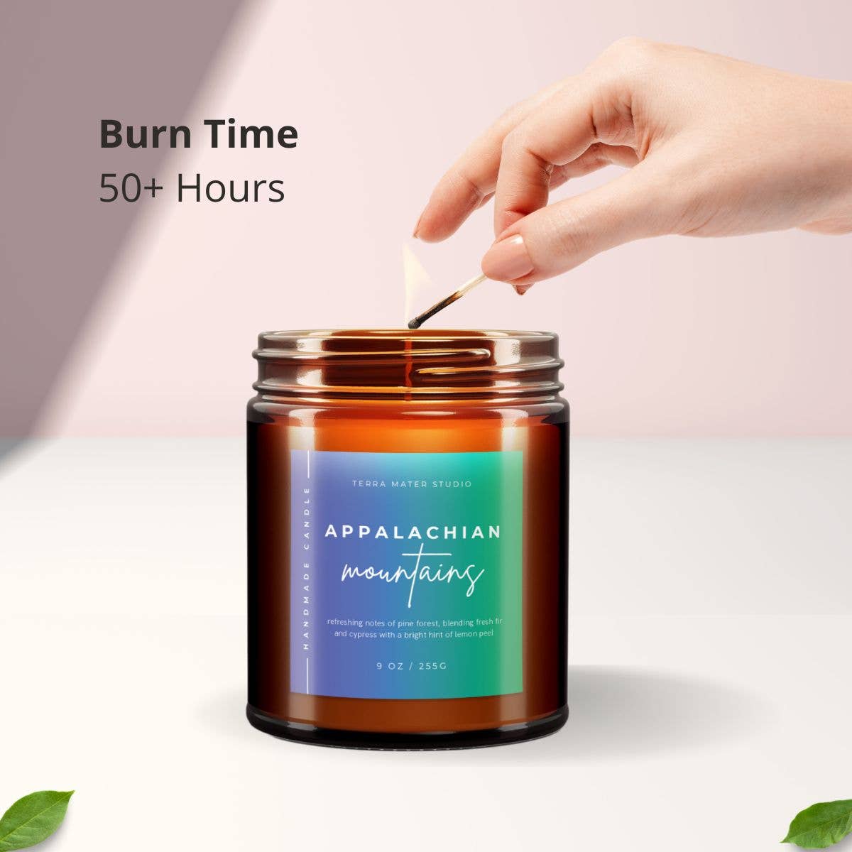 Terra Mater Studio LLC - Appalachian Mountains All-Natural Candle | 50+ Hour Burn
