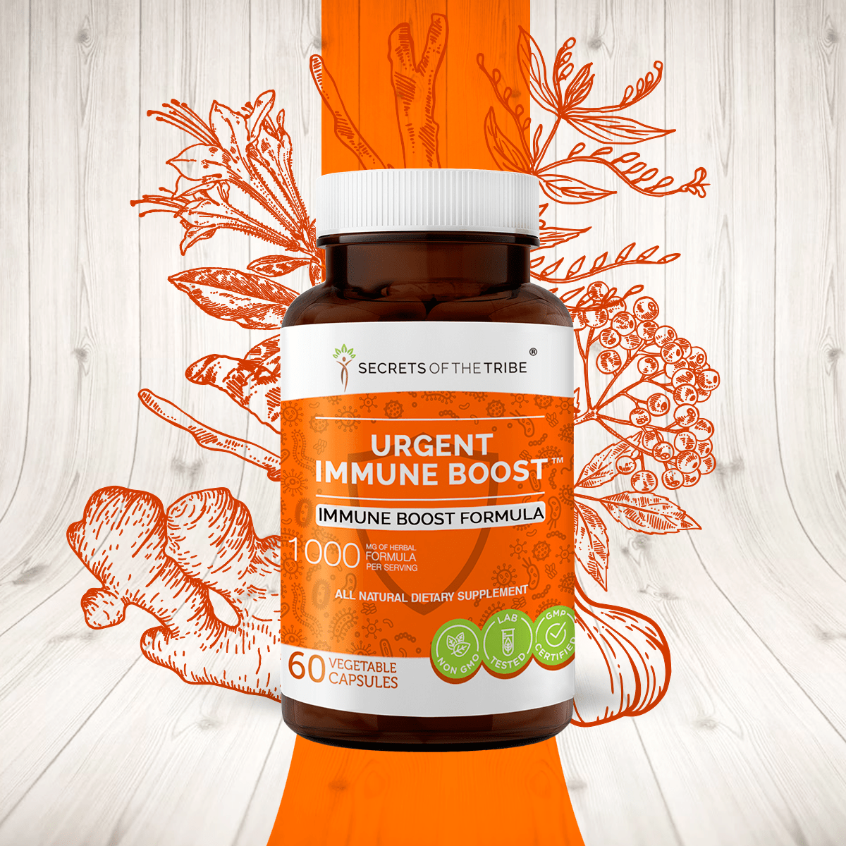Secrets Of The Tribe - Urgent Immune Boost Capsules. Immune Boost Formula