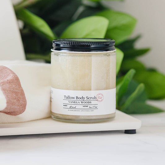 Evergreen Apothecary - Tallow Sugar Scrub, made with Lady May Tallow, 6oz