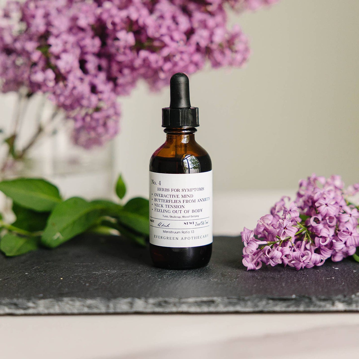 Evergreen Apothecary - Racing Thoughts Tincture, Herbs For Symptoms No.4