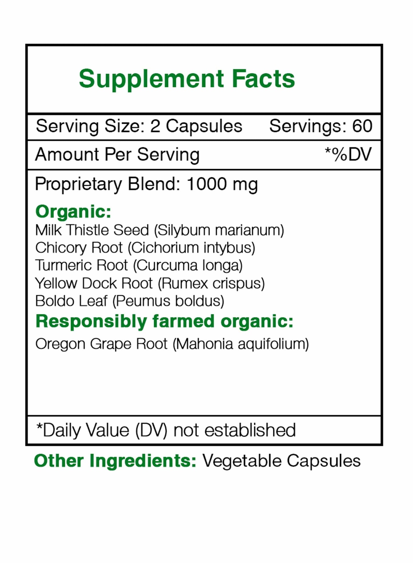 Secrets Of The Tribe - Liver Capsules. Healthy Liver Formula