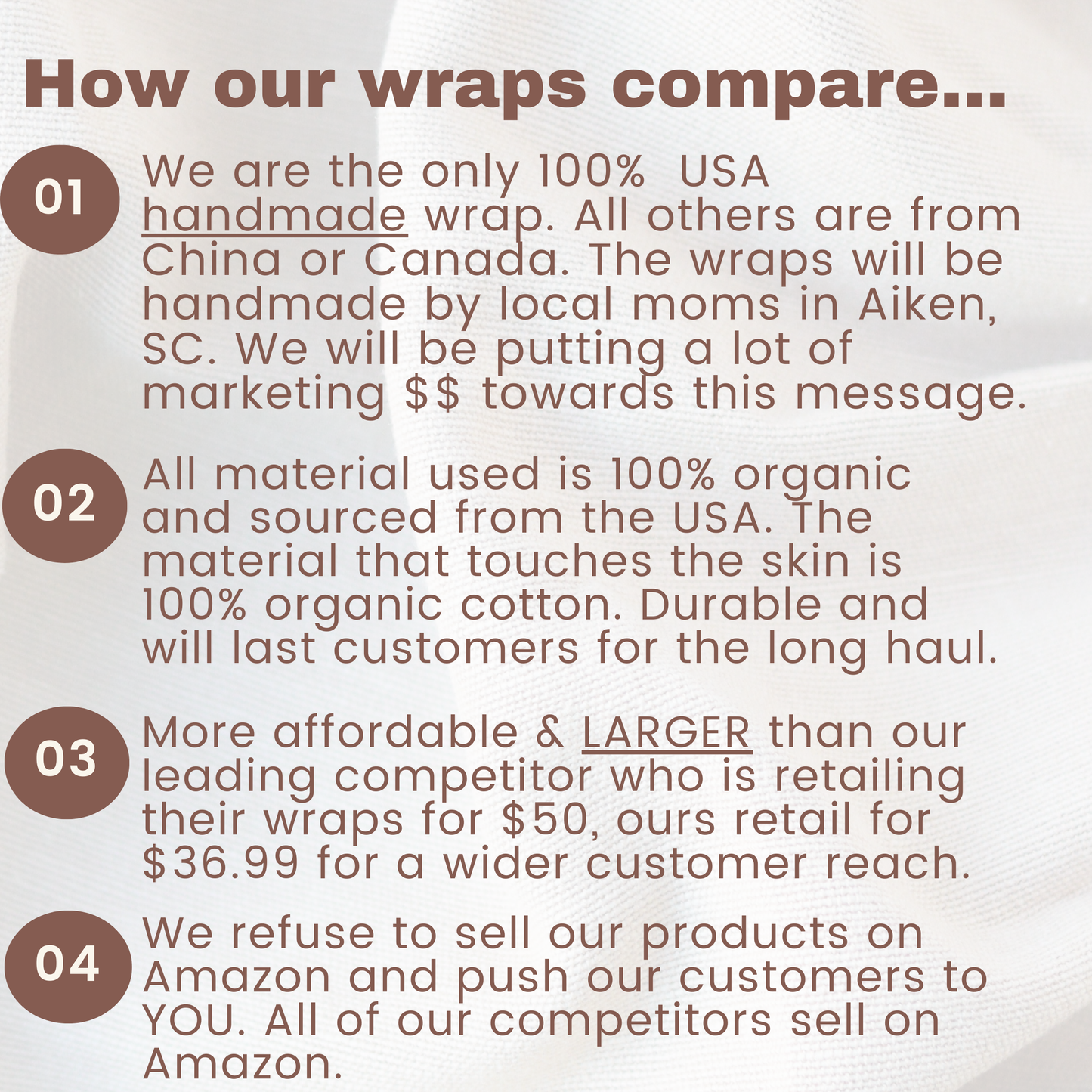 Roots And Leaves - Castor Oil Wrap 100% Organic USA Handmade