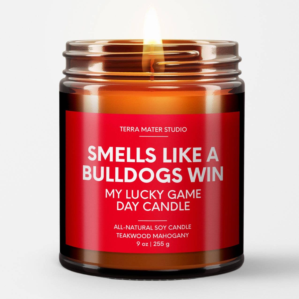 Terra Mater Studio LLC - Smells Like A Bulldogs Win Game Day Candle | Bulldogs Merch