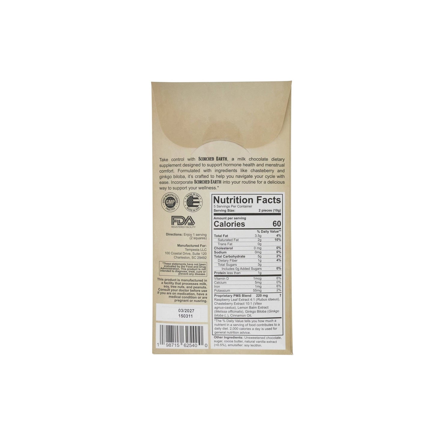 Dr. KellFire - Scorched Earth - PMS Chocolate Bar