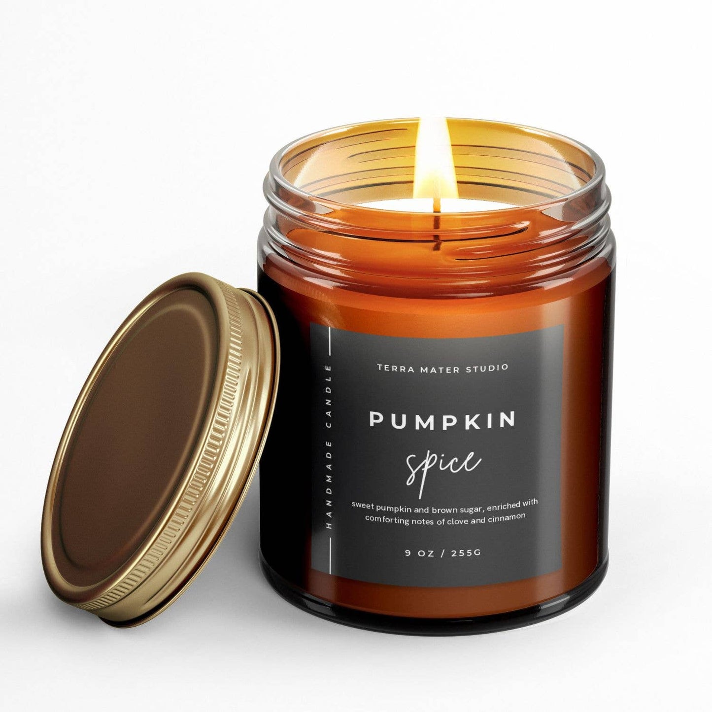 Terra Mater Studio LLC - Pumpkin Spice All-Natural Candle | 50+ Hour Burn