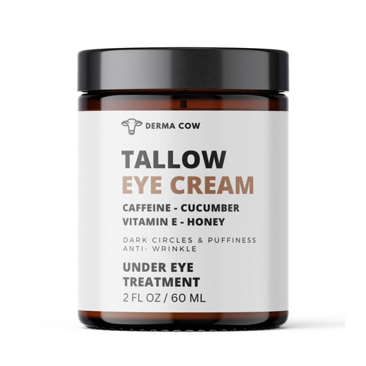 Derma Cow - Tallow Eye Cream infused Caffeine,Honey,Vitamin E,Cucumber