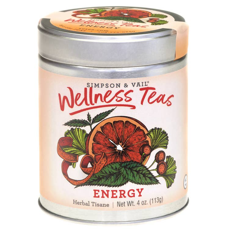 Simpson & Vail - Energy Herbal Wellness Tea - 4 Ounce Tin