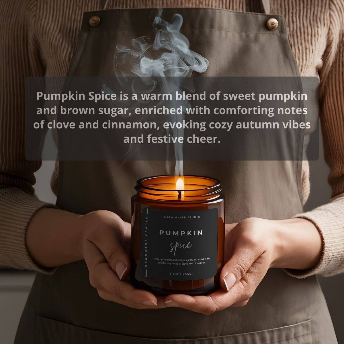 Terra Mater Studio LLC - Pumpkin Spice All-Natural Candle | 50+ Hour Burn