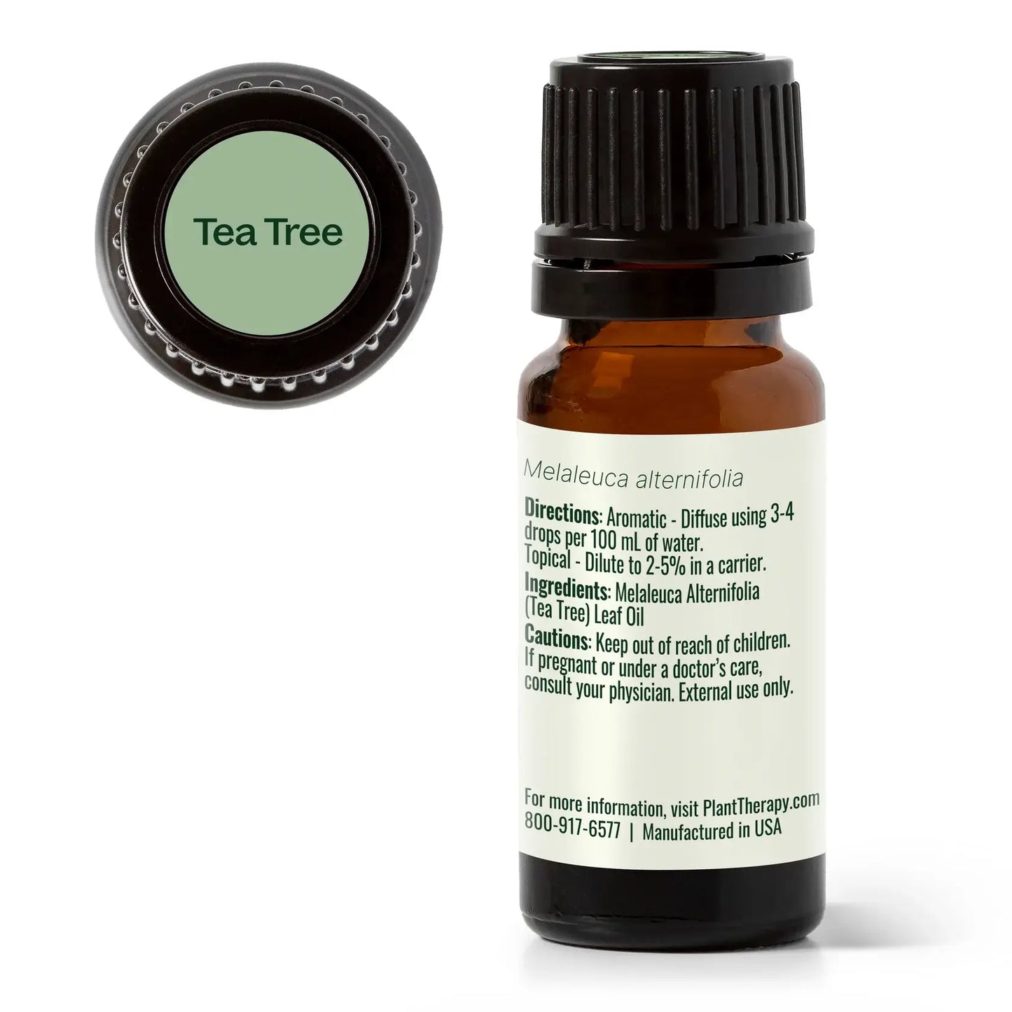 Plant Therapy tea tree essential oil 10mL for blemishes, skin irritation, DIY cleaning and immune support