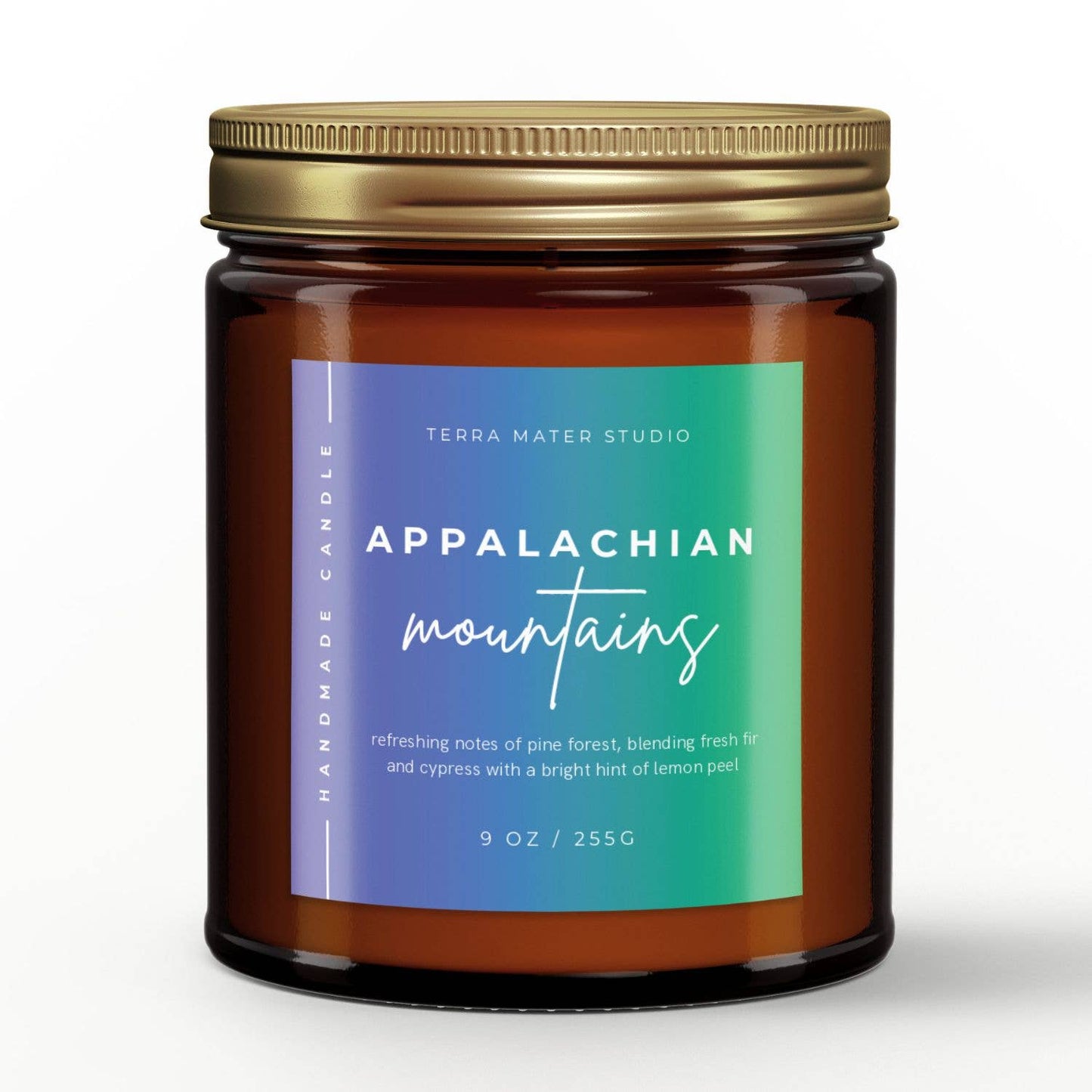 Terra Mater Studio LLC - Appalachian Mountains All-Natural Candle | 50+ Hour Burn