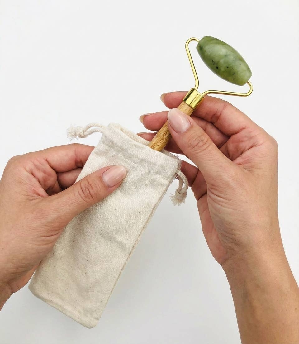 Bamboo Switch - Bamboo Facial Roller | Jade Stone | Faire Market Bestseller