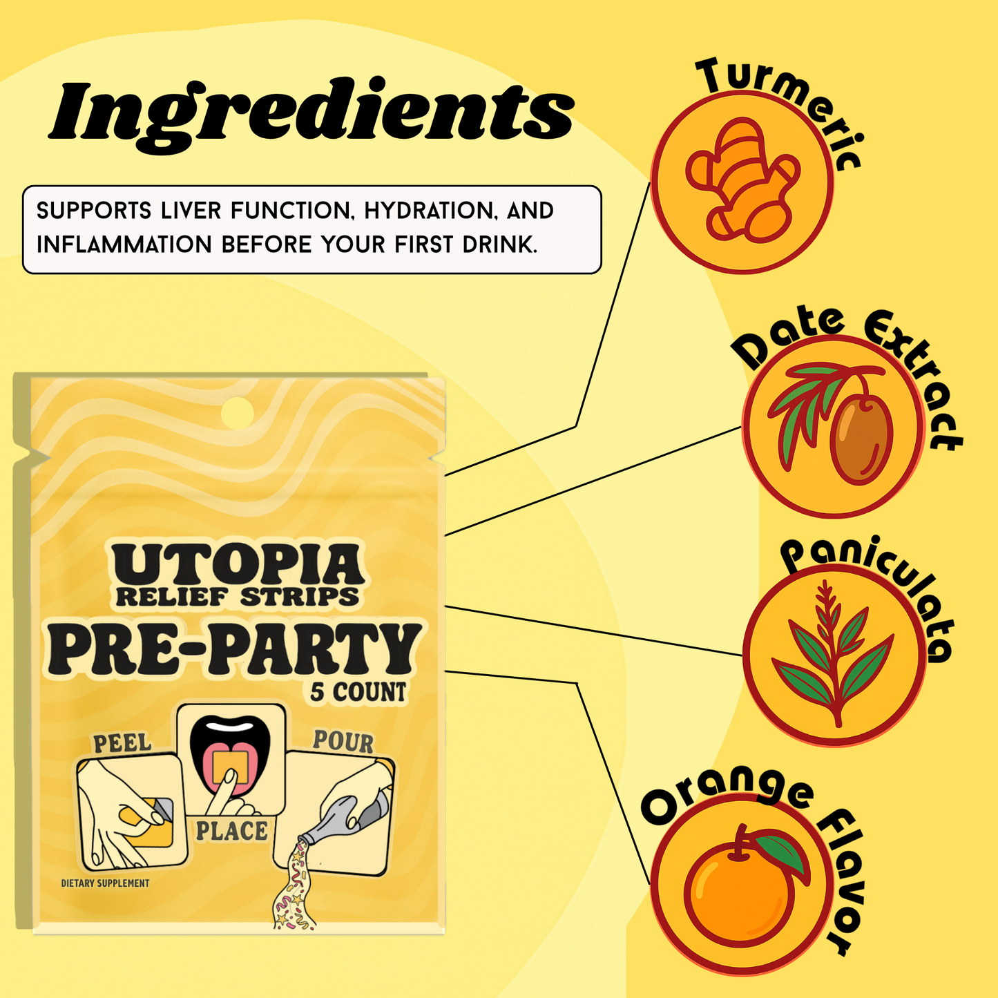 Utopia Relief Strips - Pre-Party Strips (5 Count)