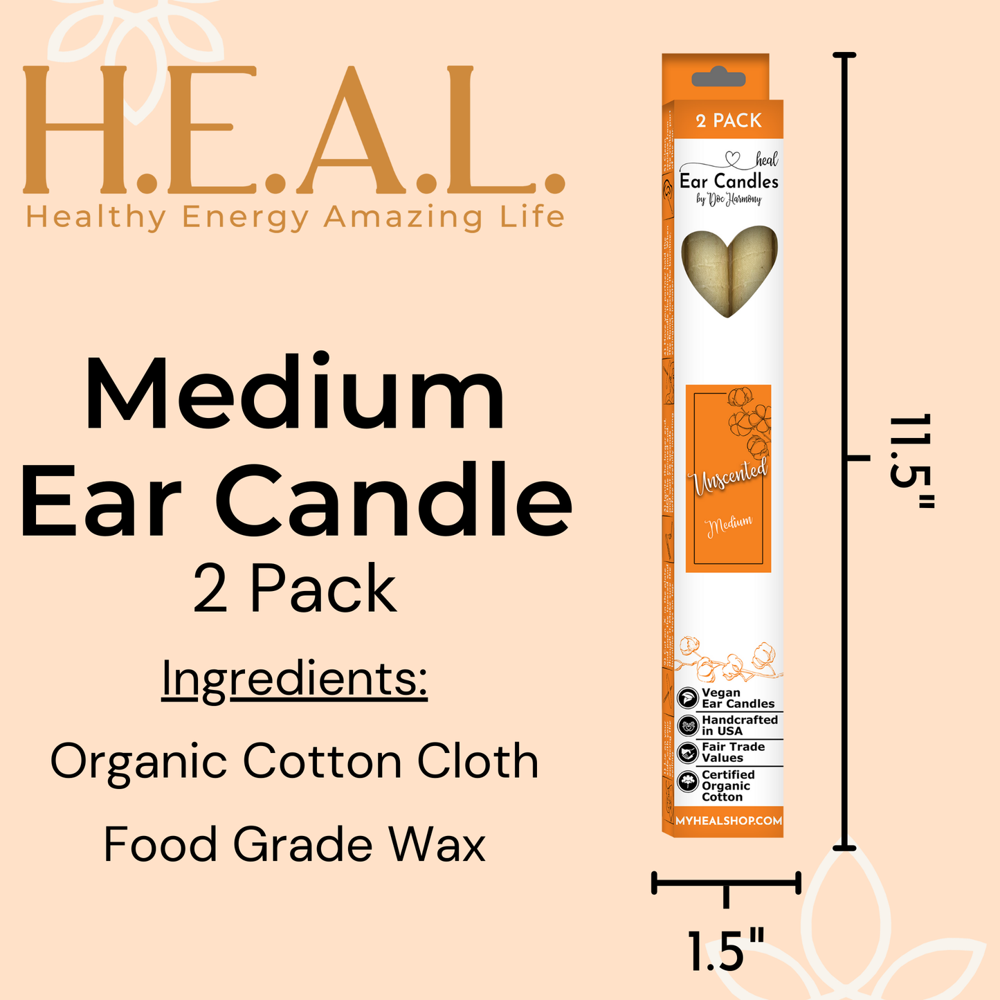 Medium Ear Candles by Doc Harmony