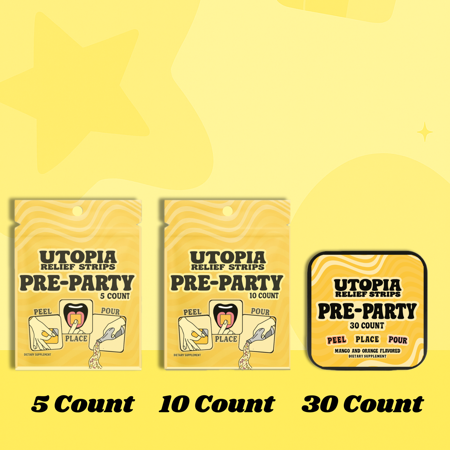 Utopia Relief Strips - Pre-Party Strips (5 Count)