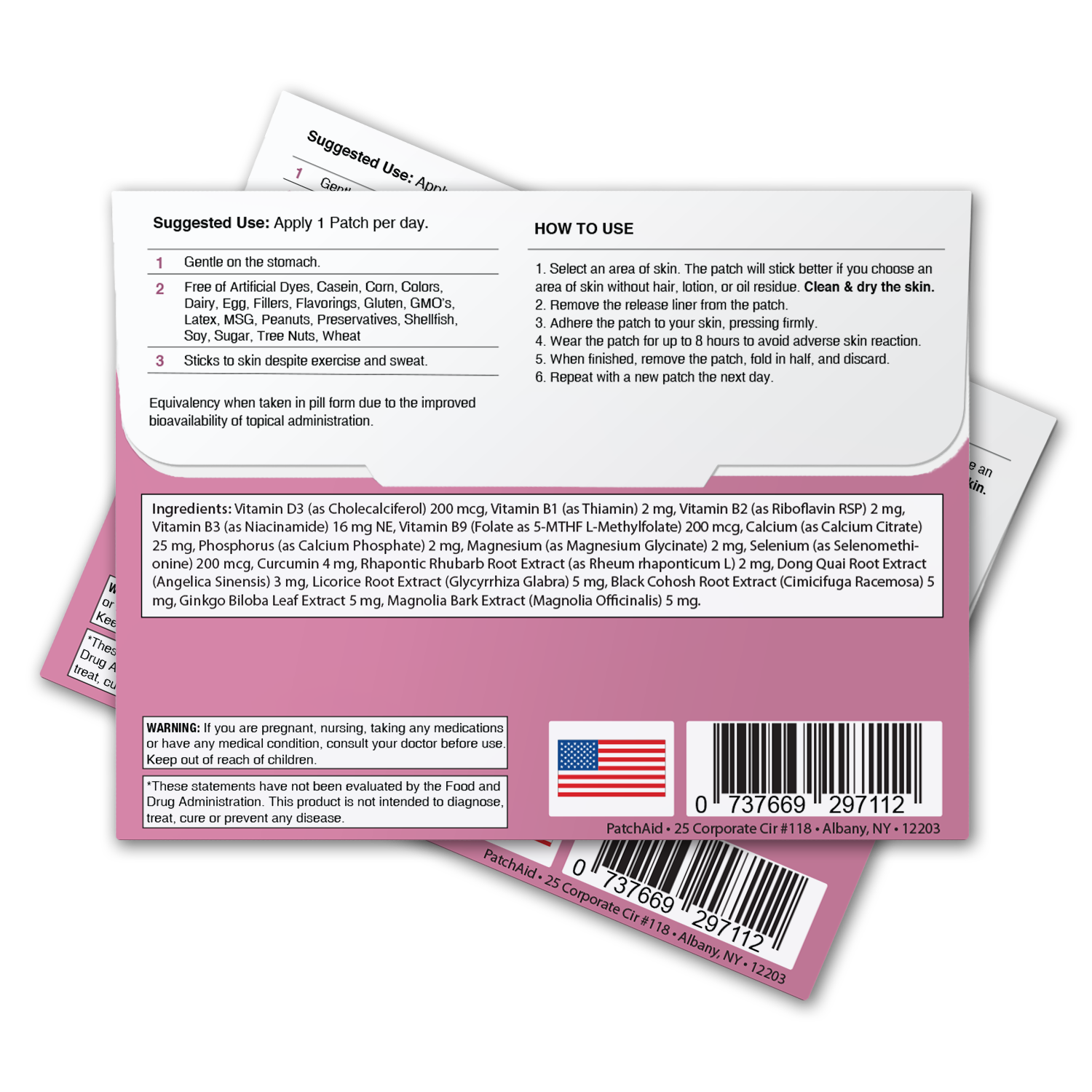PatchAid menopause relief patch for natural hot flash, night sweat and hormone balance support"