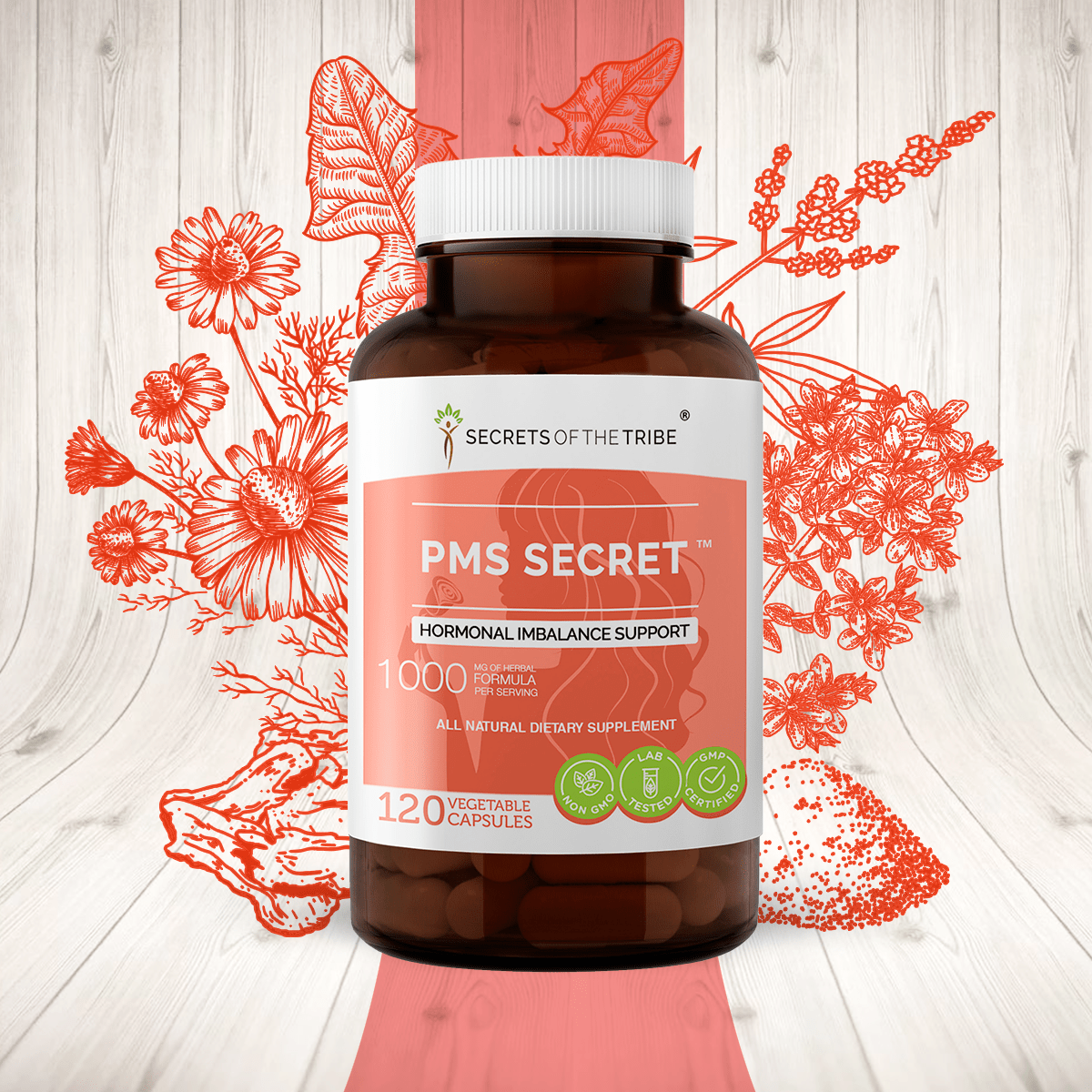 Secrets Of The Tribe - PMS Secret Capsules. Hormonal Imbalance Support