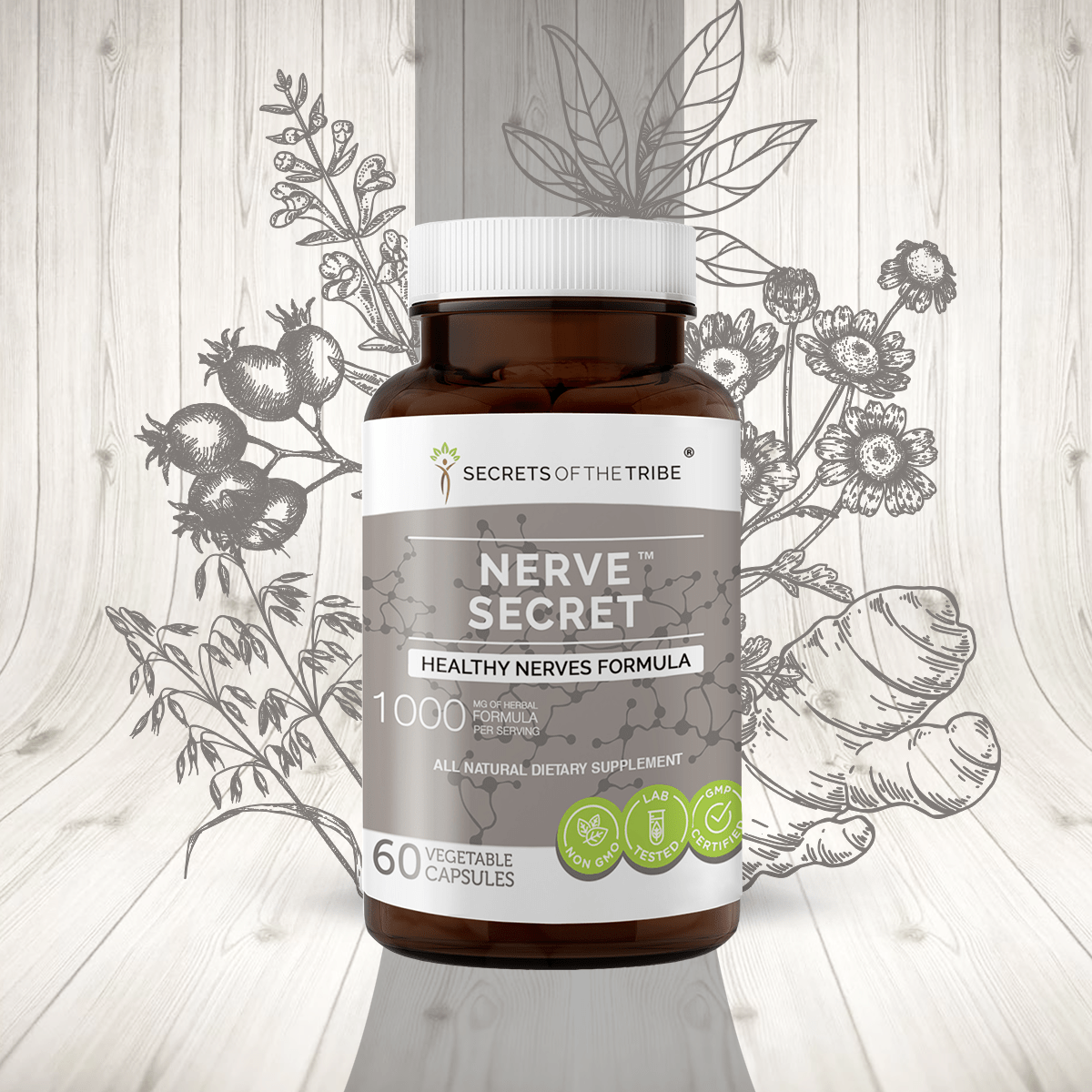 Secrets Of The Tribe - Nerve Secret Capsules. Healthy Nerves Formula