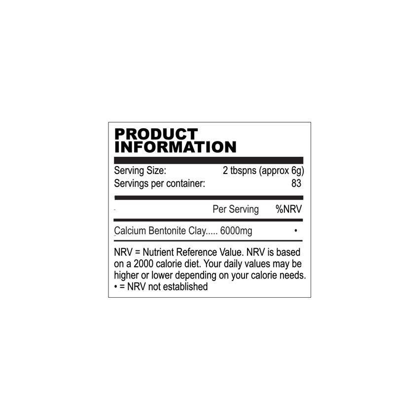 Bentonite Clay - 500g Food Grade | Natural, Clean, Effective