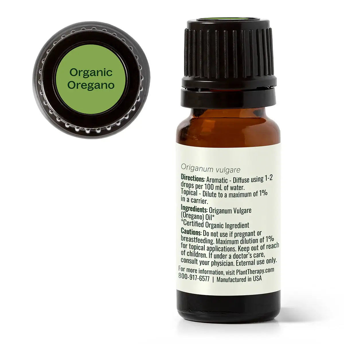 Plant Therapy USDA Certified Organic oregano essential oil 10mL for cleansing, immune support and joint comfort