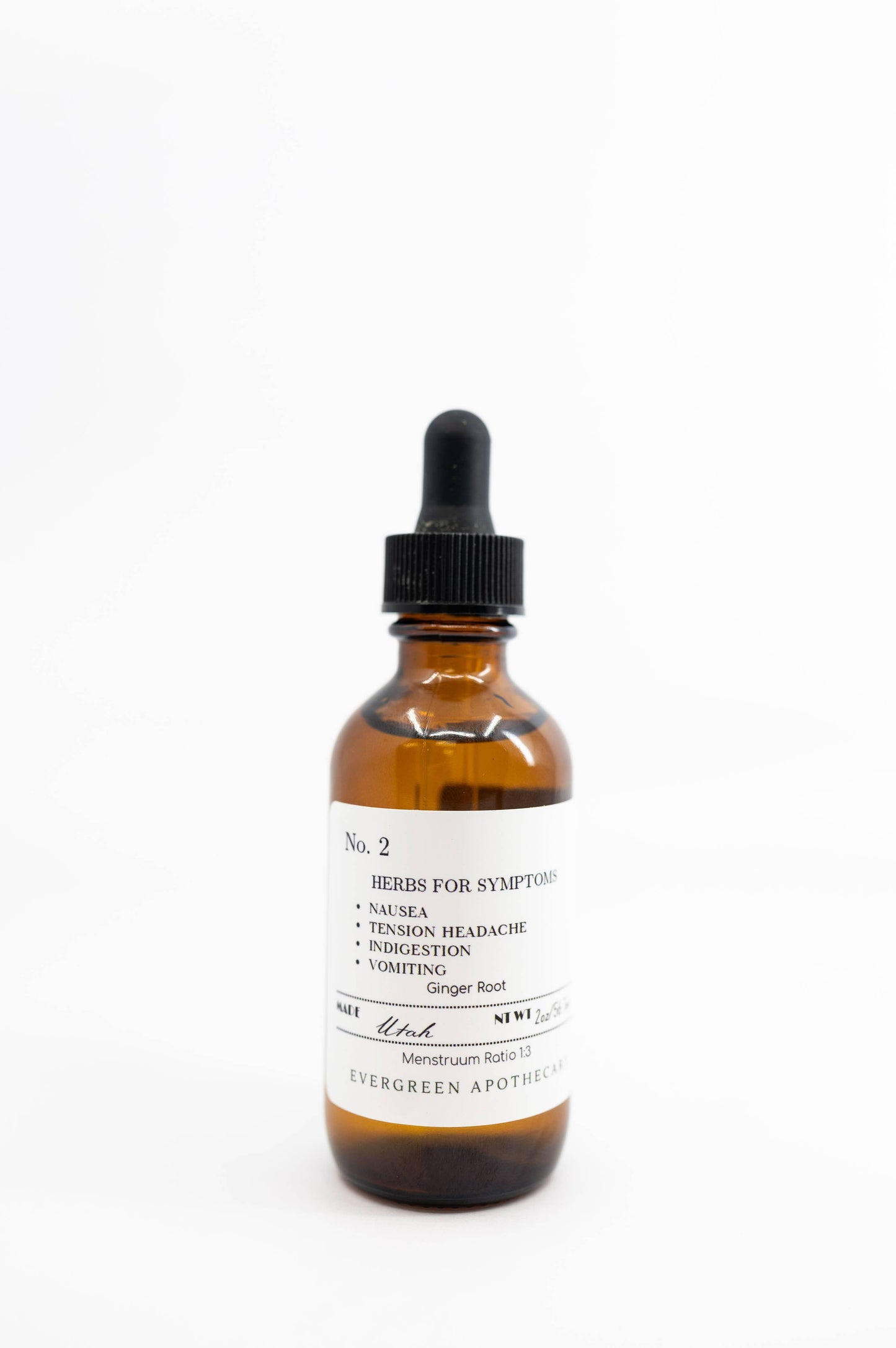 Evergreen Apothecary - Nausea Tincture, Herbs for Symptoms No.2