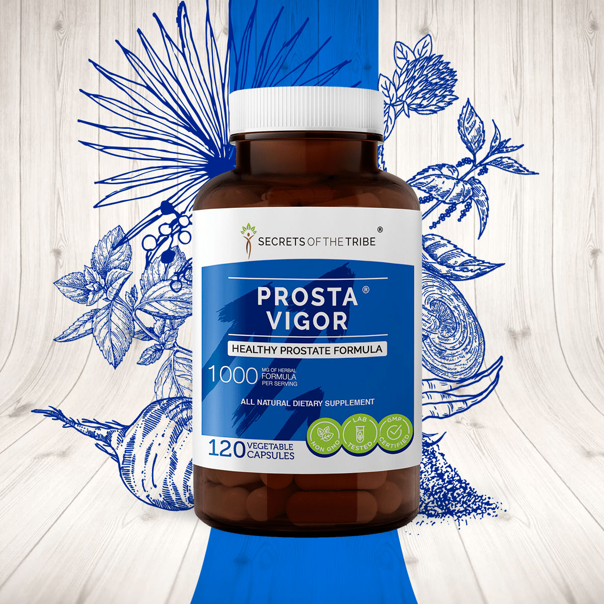Secrets Of The Tribe - Prosta Vigor Capsules. Healthy Prostate Formula