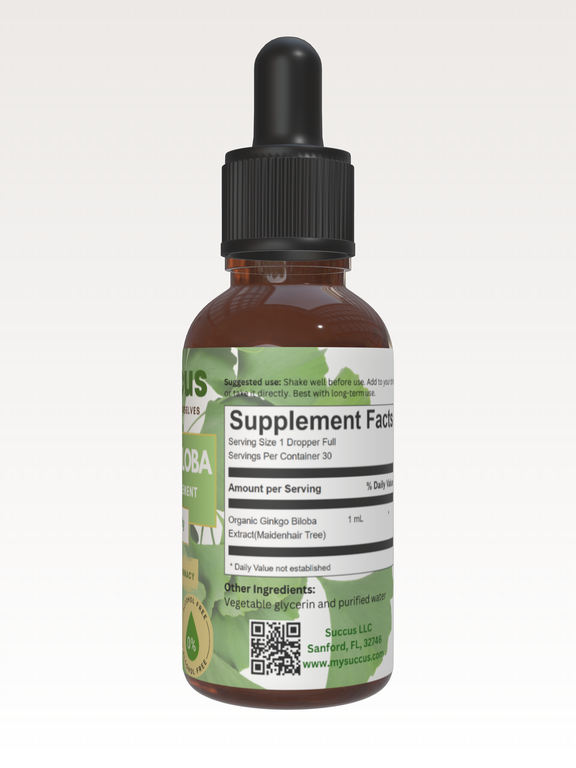 Ginkgo Biloba Tincture - Supports Mental Clarity & Focus Succus