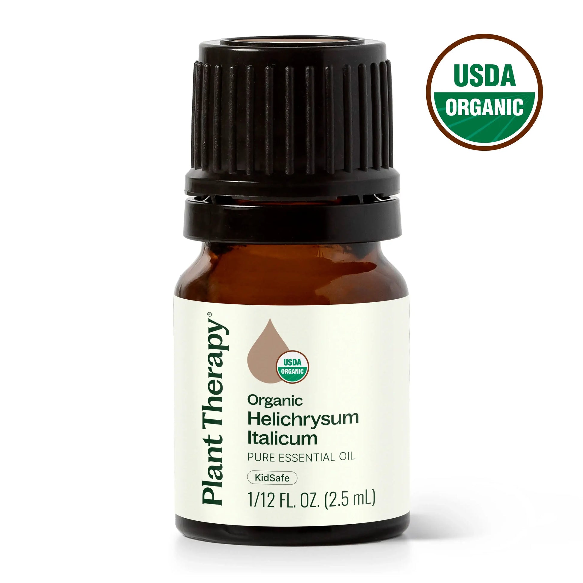 Plant Therapy USDA Certified Organic Helichrysum Italicum essential oil 2.5mL for skin rejuvenation, wrinkle reduction and immune support