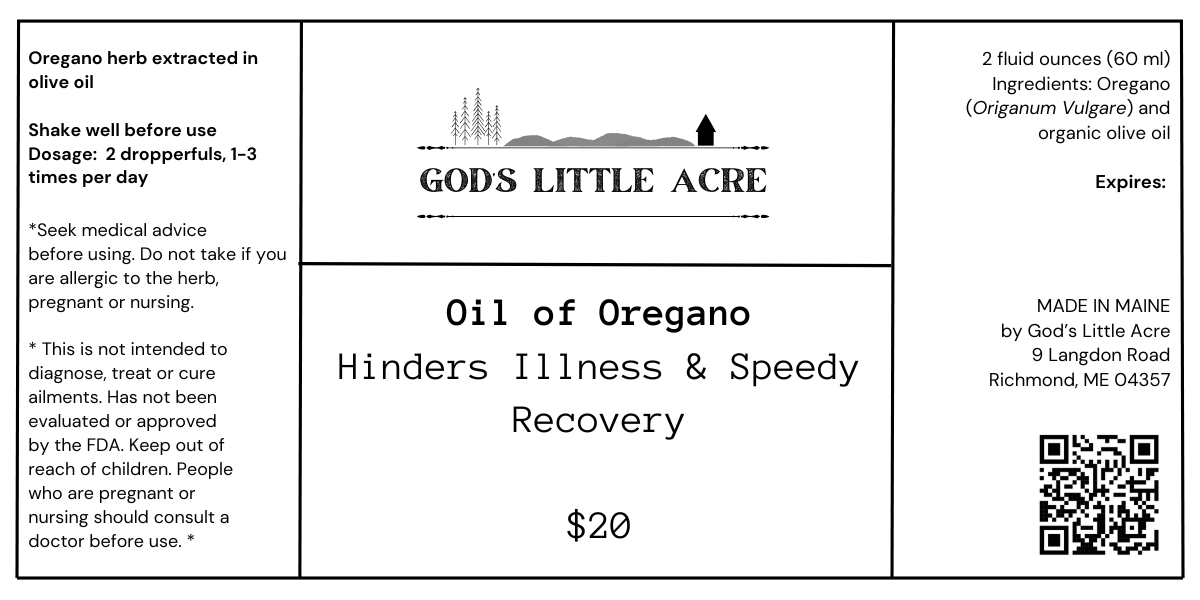 Oregano Oil - Hinders Illness & Speedy Recovery