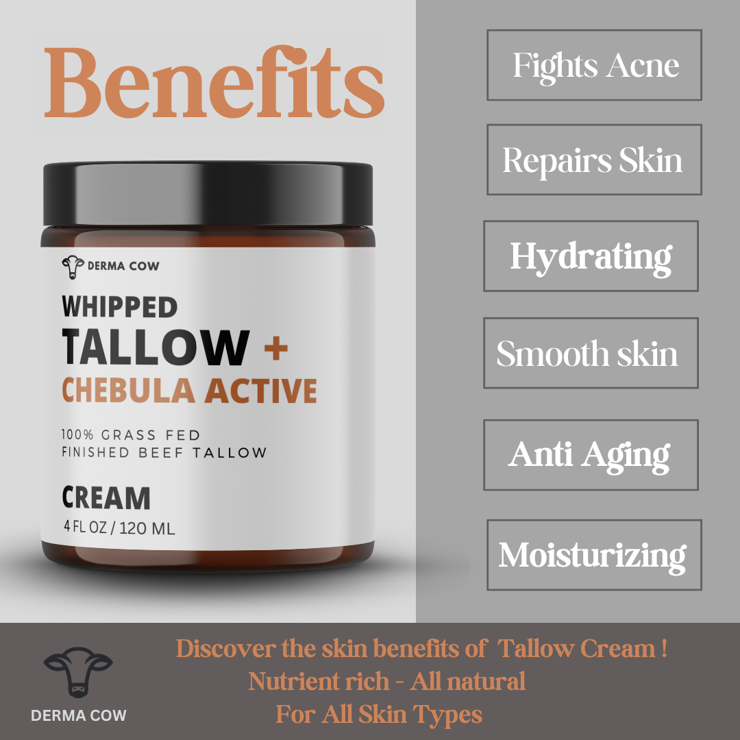Derma Cow - Whipped Tallow + Chebula Active, Cream for face and body