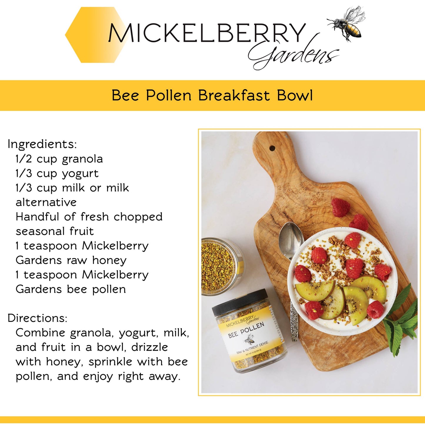 Mickelberry Gardens - Bee Pollen — raw, clean and pure multivitamin