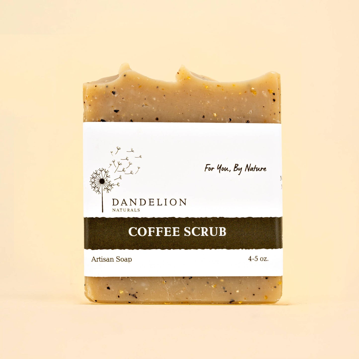 Dandelion Naturals - Coffee Scrub Bar Soap | Exfoliating Soap Bar | Coffee Soap