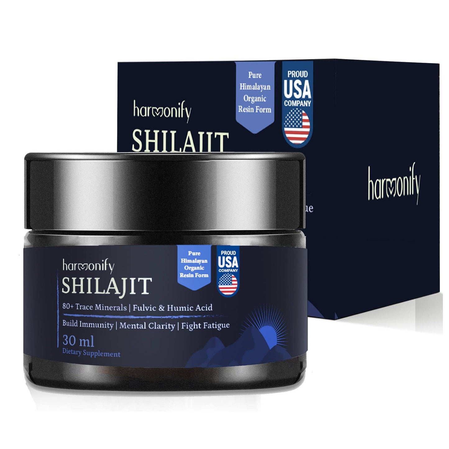 HARMONIFY - Shilajit Resin, Pure Himalayan Shilajit Gold Grade with Fulvic Acid & 80+ Trace Minerals