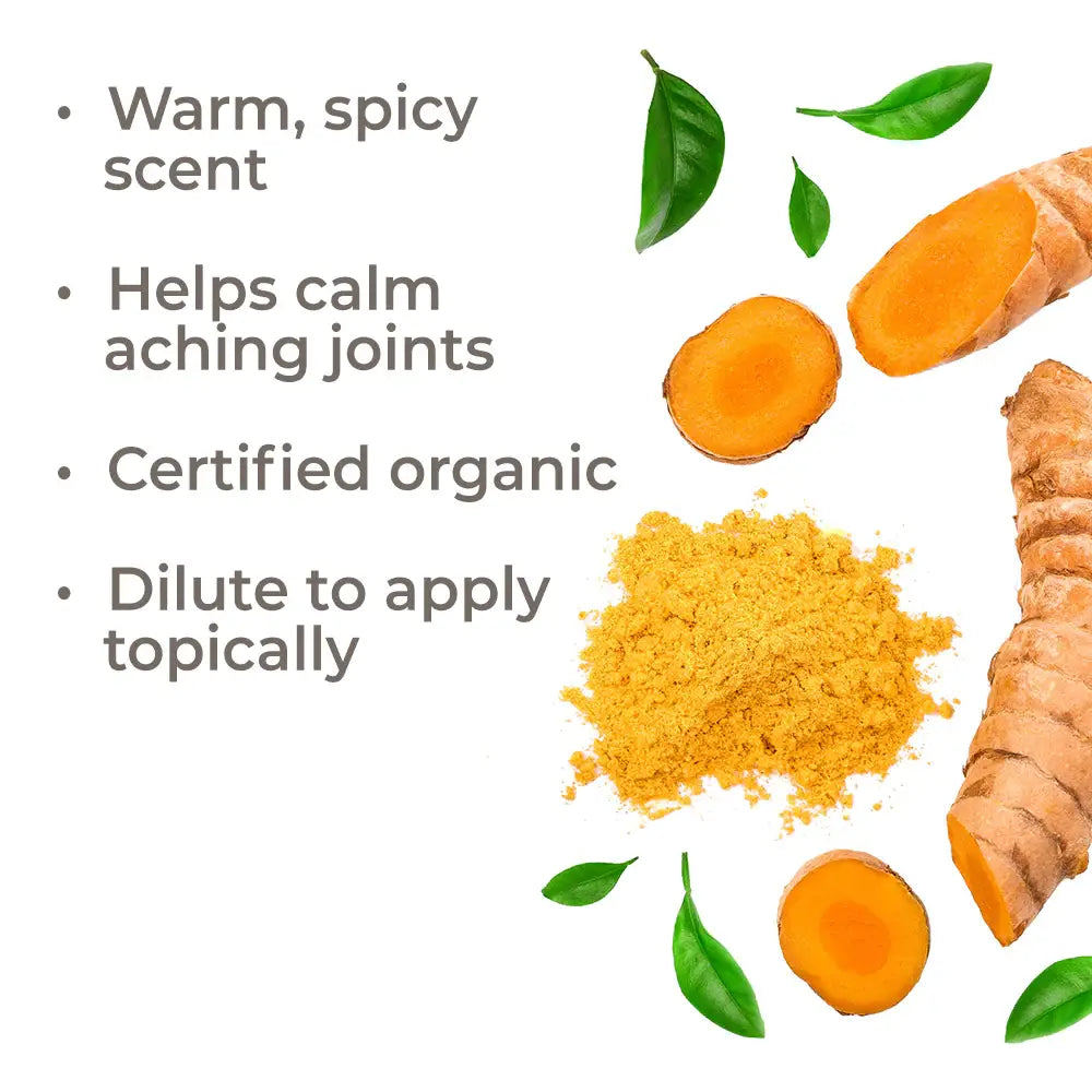 Plant Therapy USDA Certified Organic Turmeric CO2 Extract 10mL for joint comfort, digestive support and skin care