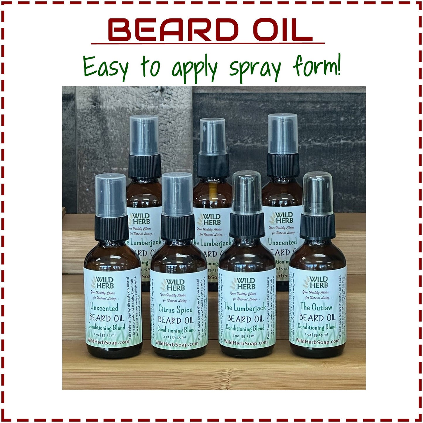 Wild Herb Soap Co - Conditioning Beard Oil for Men |Pure Natural High Grade Oils