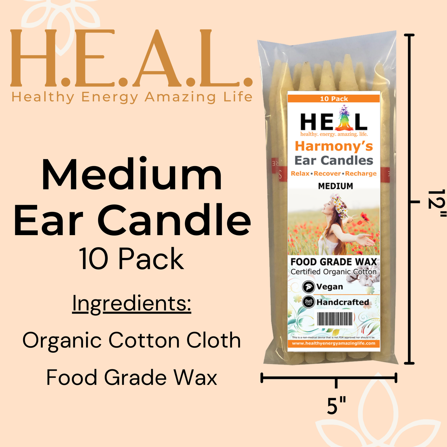 Medium Ear Candles by Doc Harmony