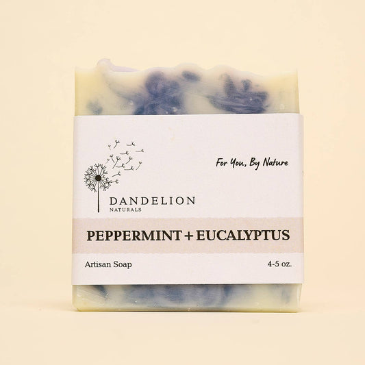 Dandelion Naturals - Peppermint & Eucalyptus Bar Soap | Essential Oil Soap Bar