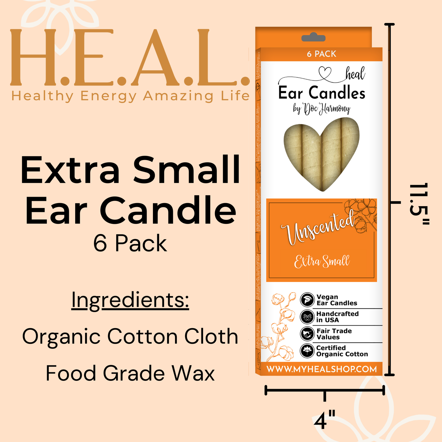 Extra Small Ear Candles by Doc Harmony