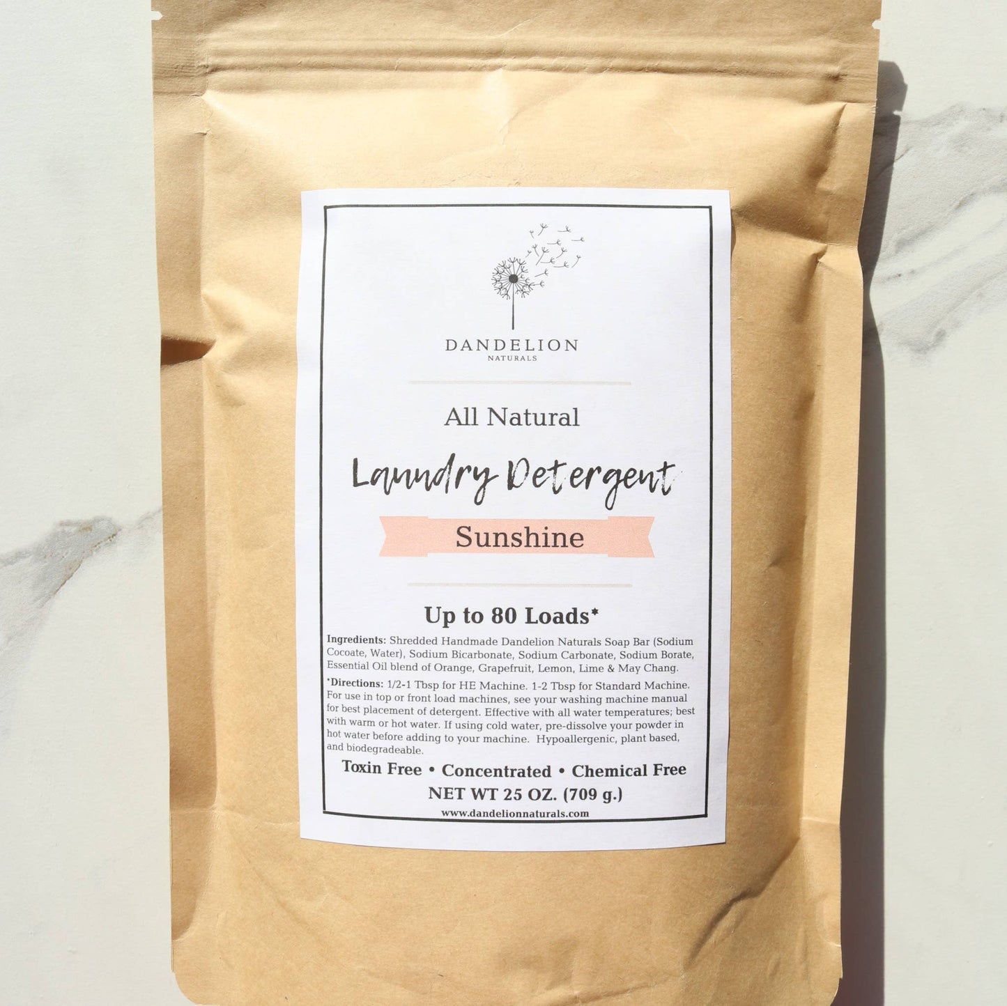 Dandelion Naturals - Citrus Laundry Soap | Laundry Detergent Powder | Sunshine