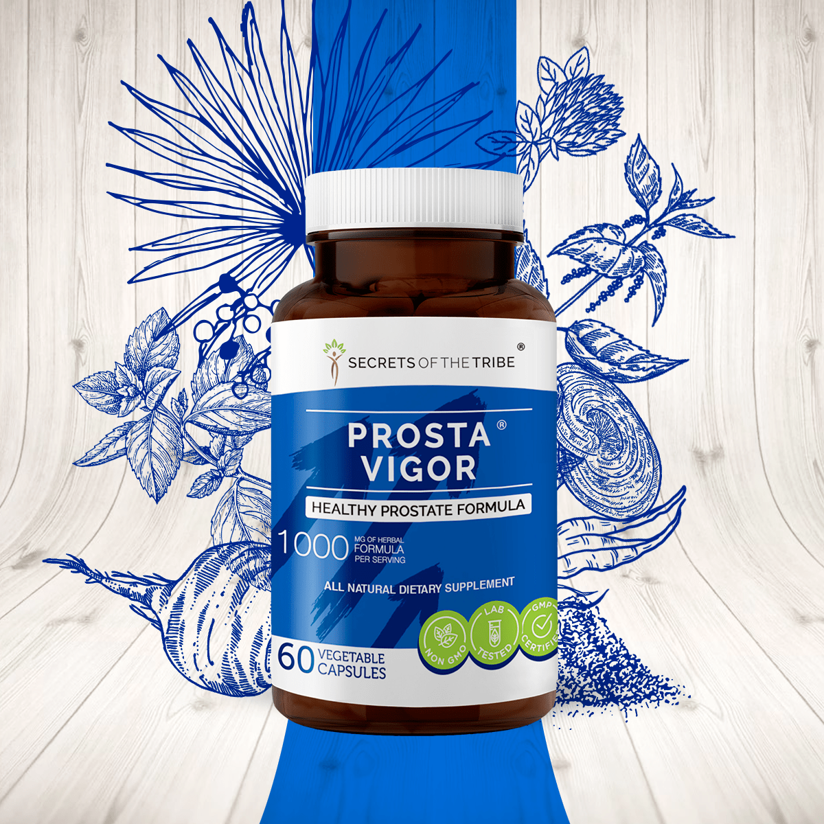 Secrets Of The Tribe - Prosta Vigor Capsules. Healthy Prostate Formula